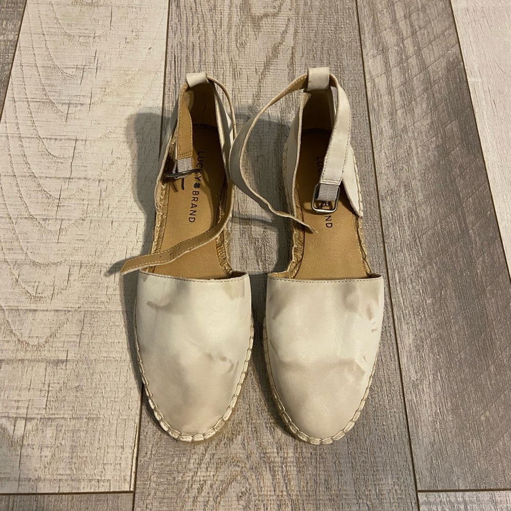 Lucky Brand Cream Espadrille Shoes